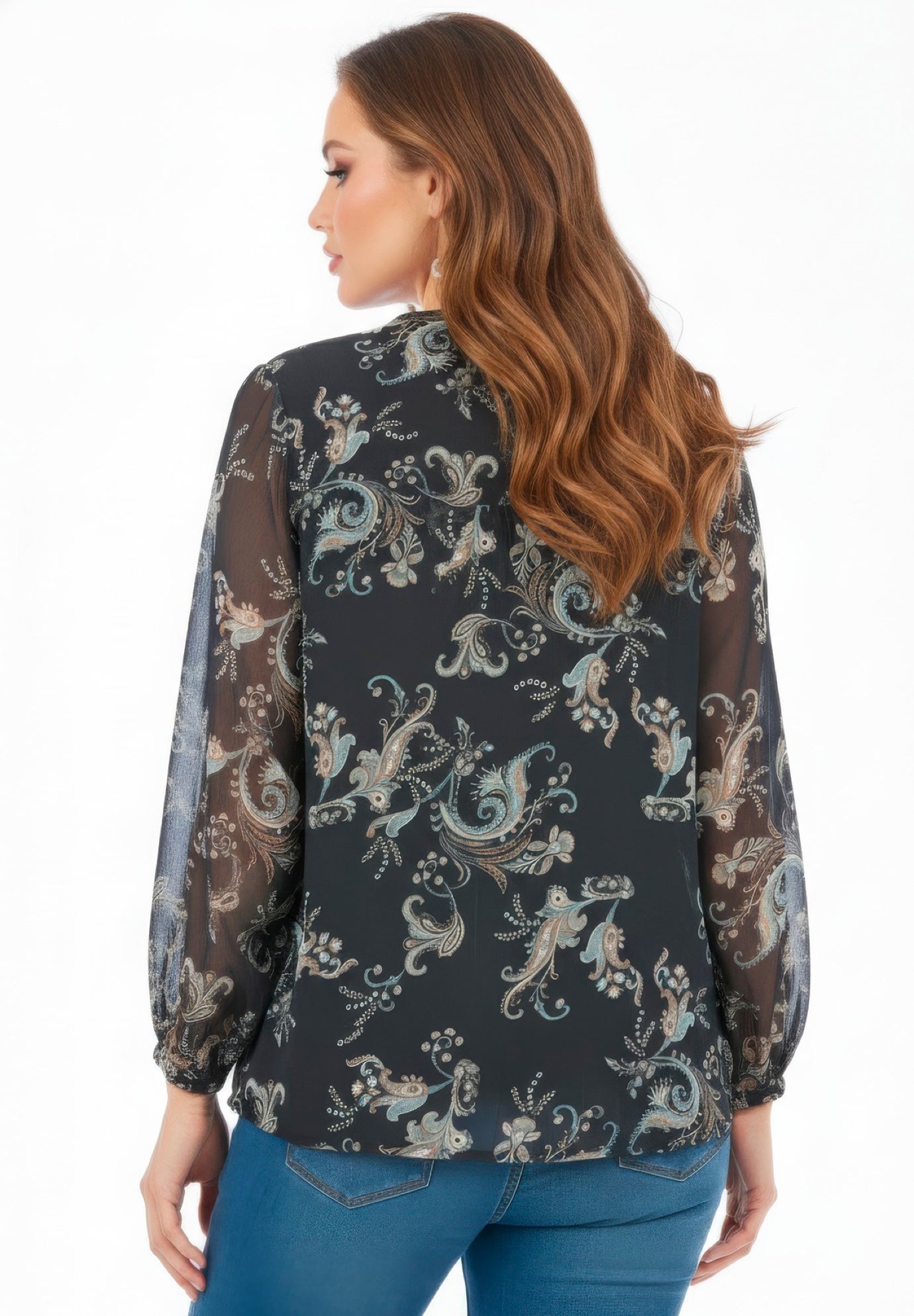 Swing Chiffon Pleated Blouse image number 2