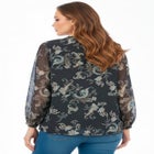 Swing Chiffon Pleated Blouse image number null