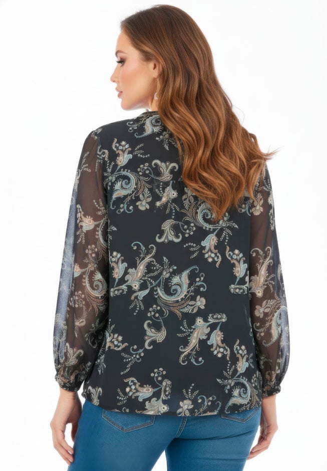 Swing Chiffon Pleated Blouse image number 2