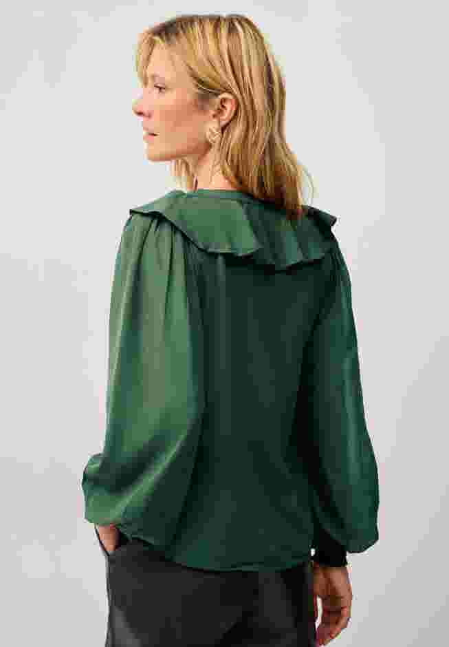 Ruffled Button Front Blouse image number 1