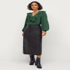 Ruffled Button Front Blouse image number null