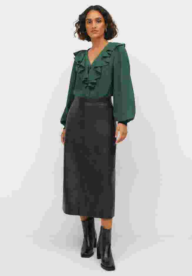 Ruffled Button Front Blouse image number 0