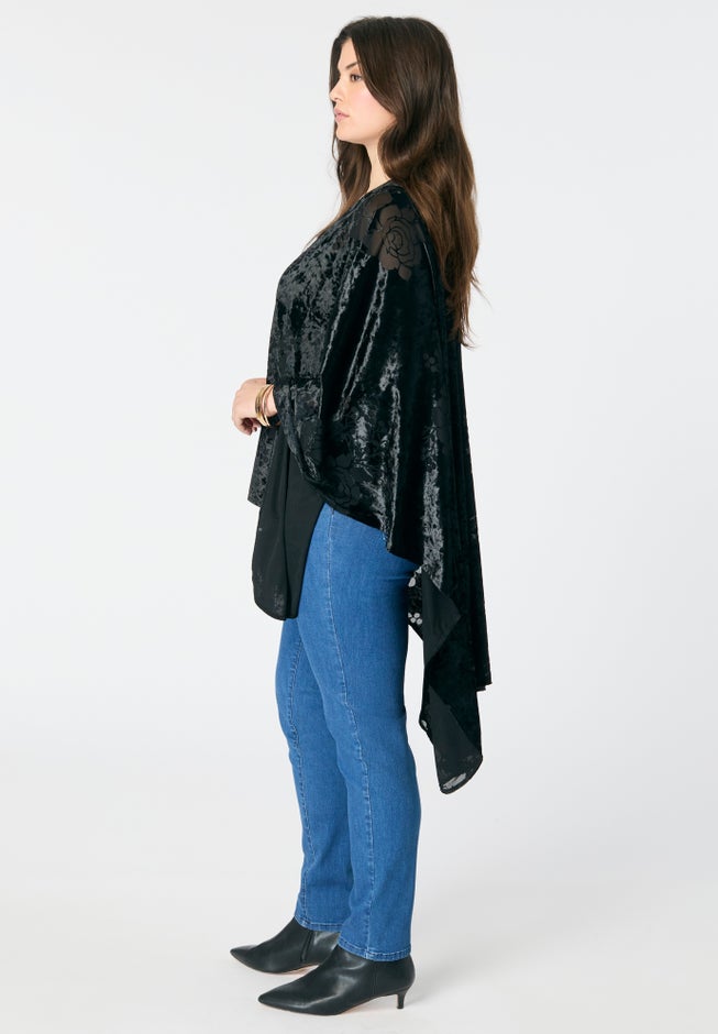 Floral Burnout Shawl image number 2