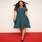 Scuba Illusion Yoke Dress image number null