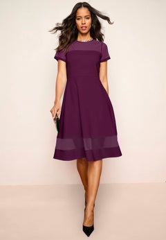 Scuba Illusion Yoke Dress