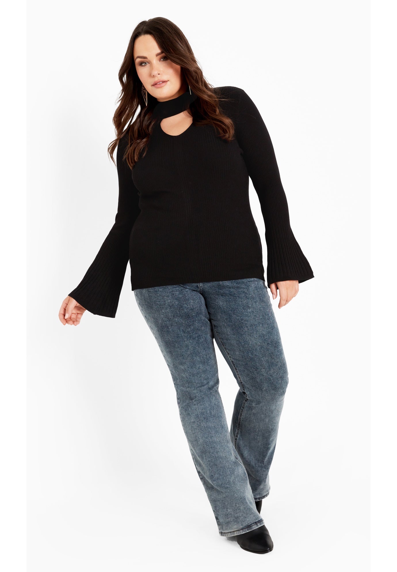 Zoe Ribbed Knit Sweater image number 2
