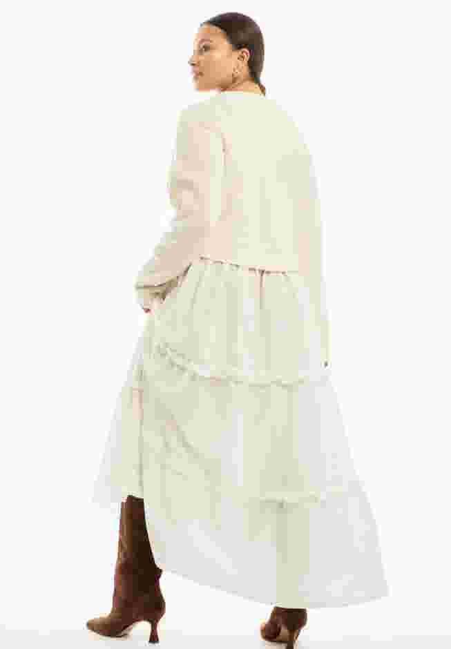 Tiered Mixed-Media Maxi Dress image number 1
