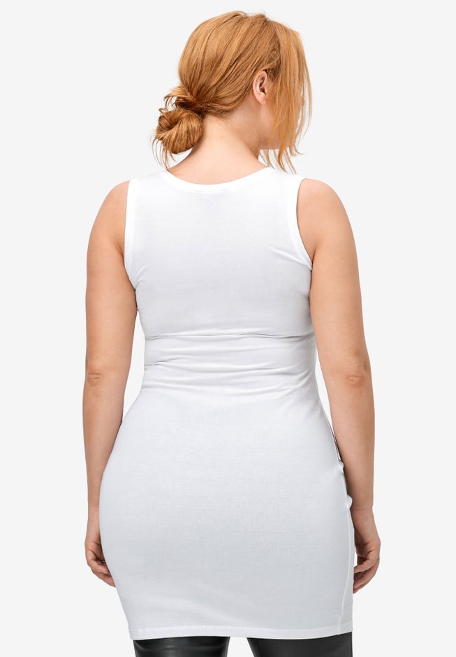 Stretch Knit Jersey Scoopneck Sleeveless Tank image number 1