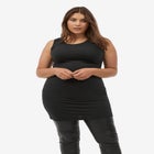 Stretch Knit Jersey Scoopneck Sleeveless Tank image number null