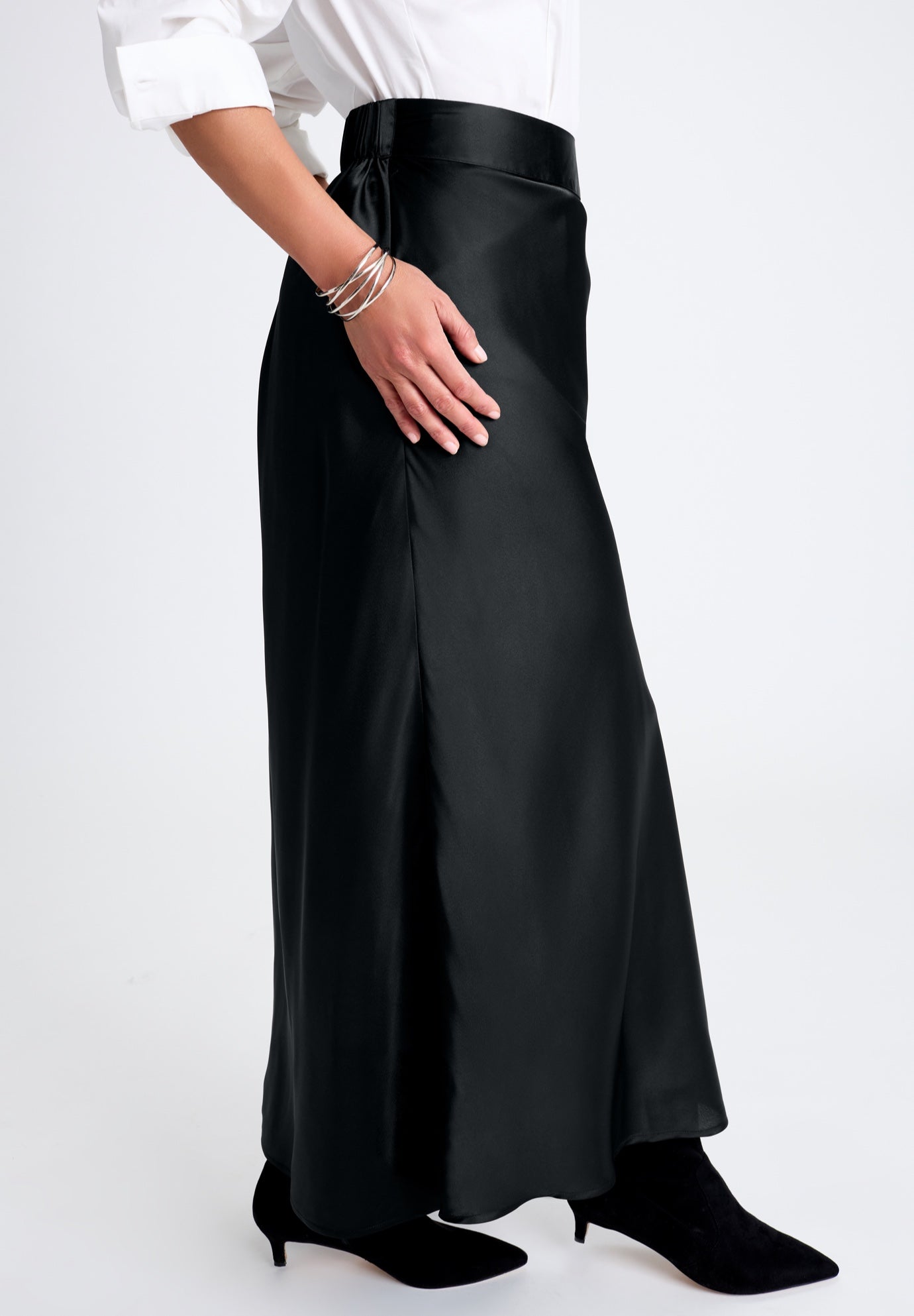 Satin Maxi Skirt image number 3