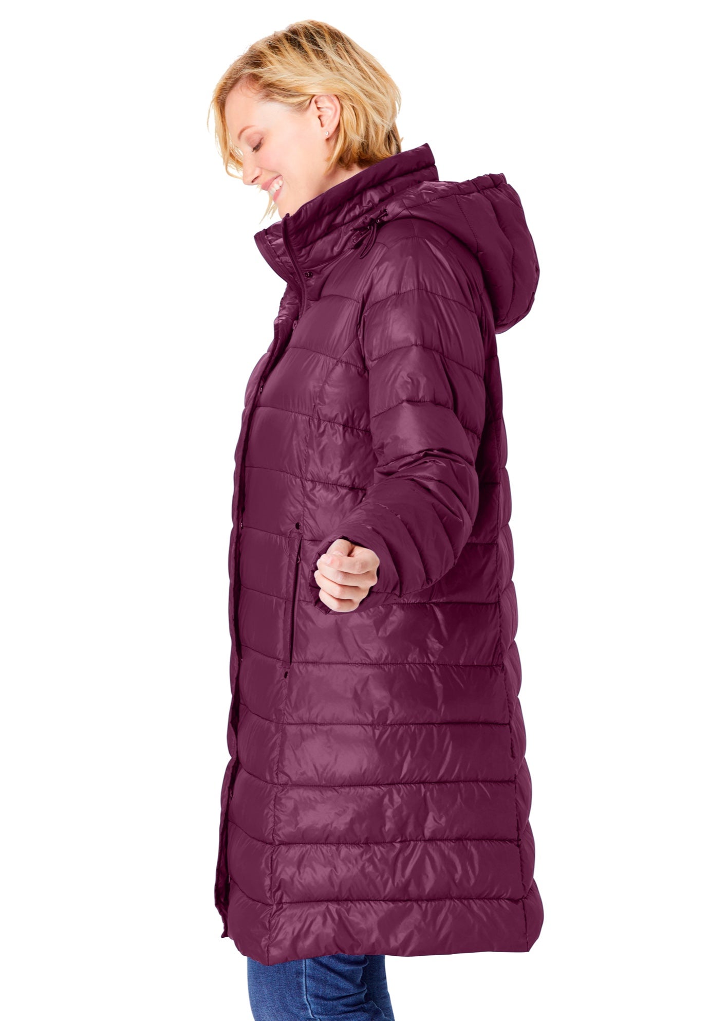 Long Packable Puffer Jacket image number 2