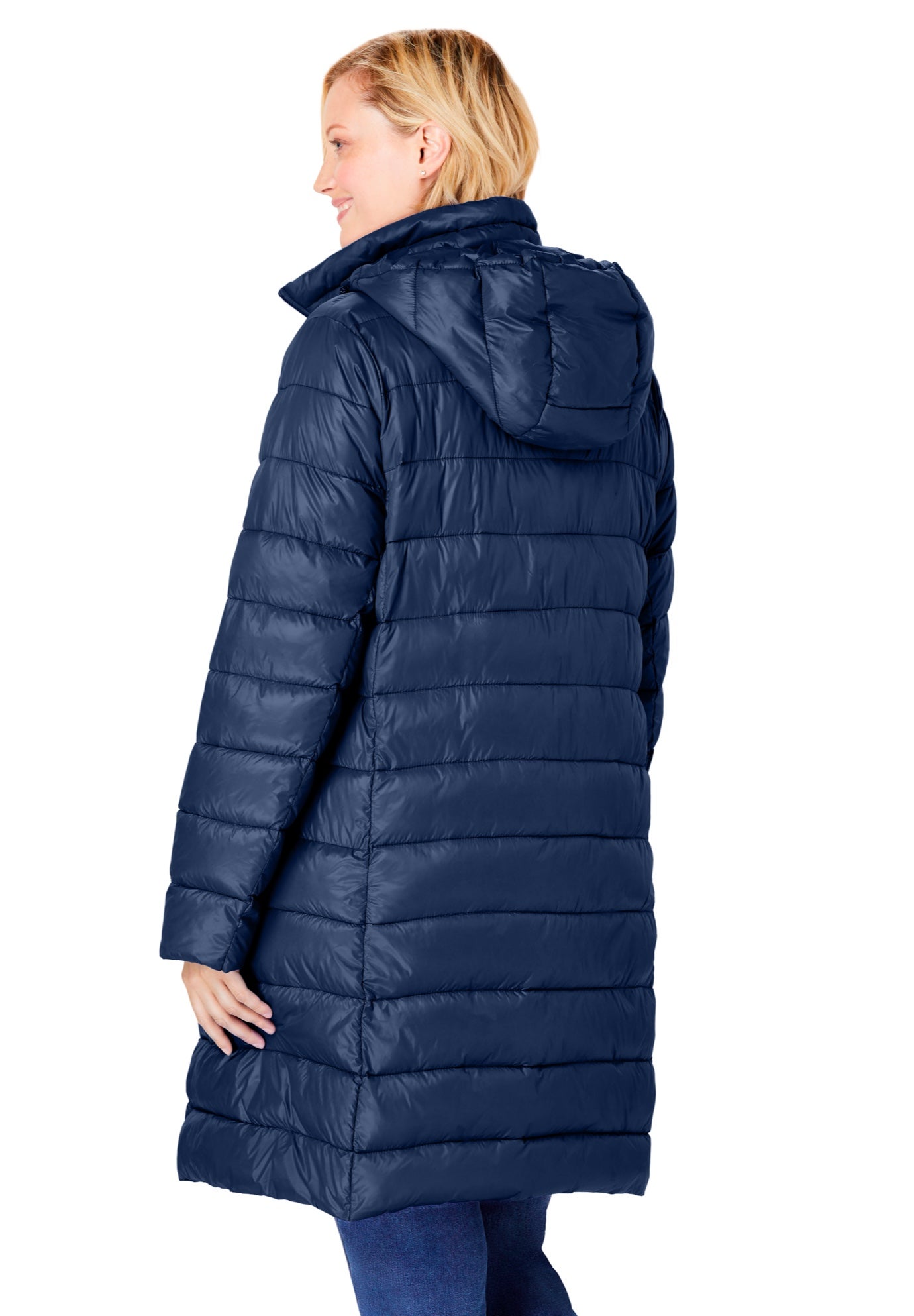 Long Packable Puffer Jacket image number 1