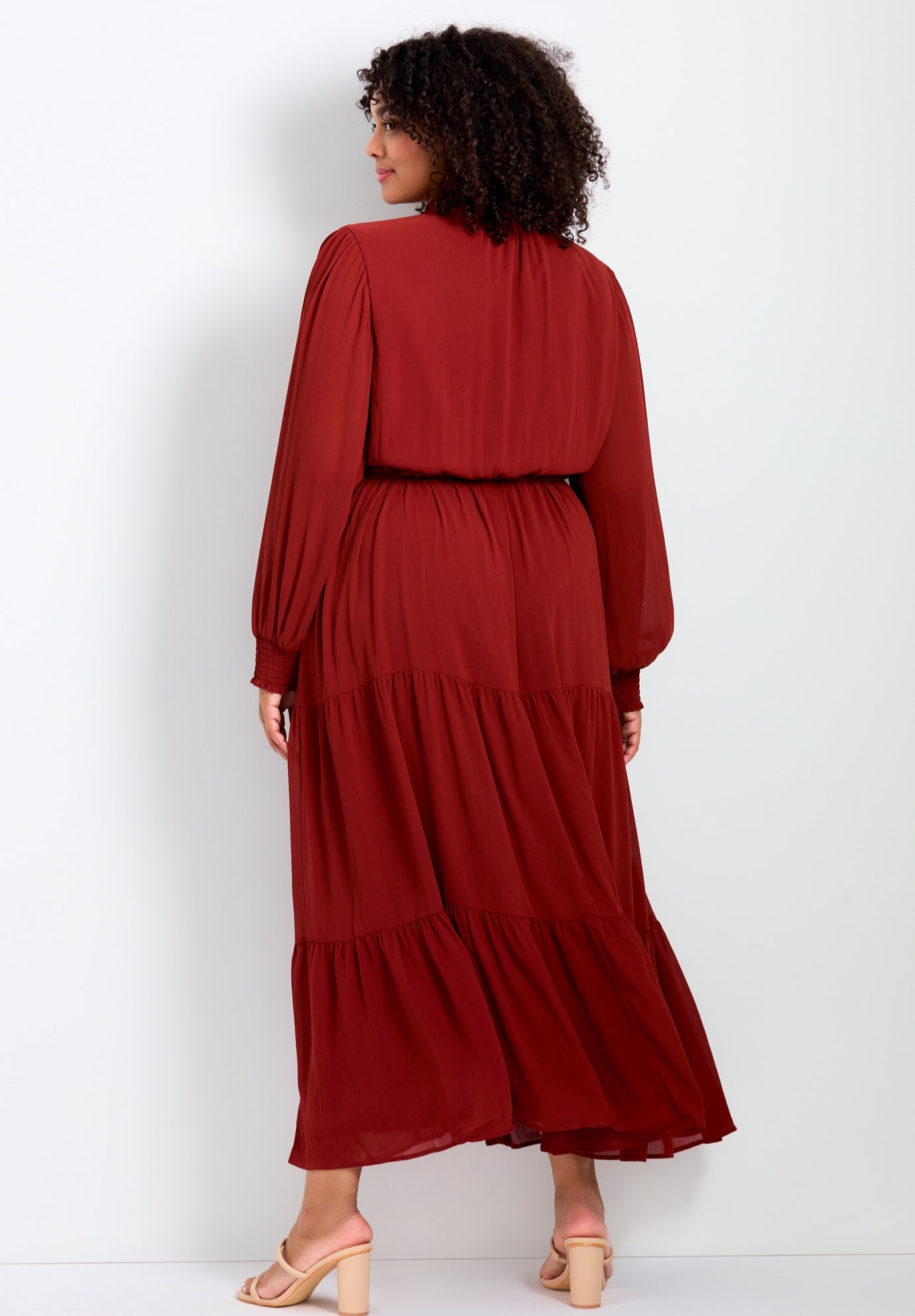 Jasmine Long Sleeve Tiered Maxi Dress image number 1