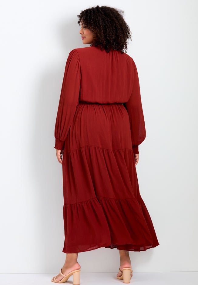 Jasmine Long Sleeve Tiered Maxi Dress image number 1