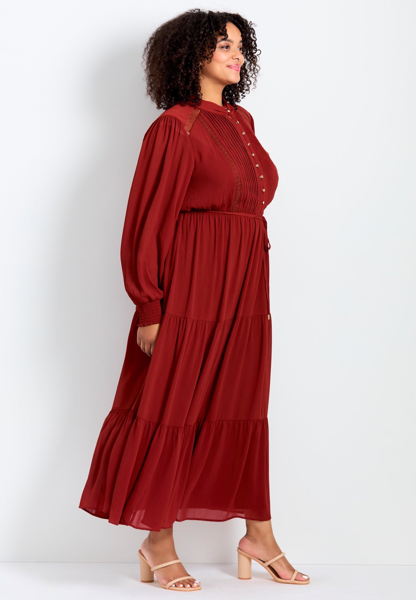 Jasmine Long Sleeve Tiered Maxi Dress image number 2
