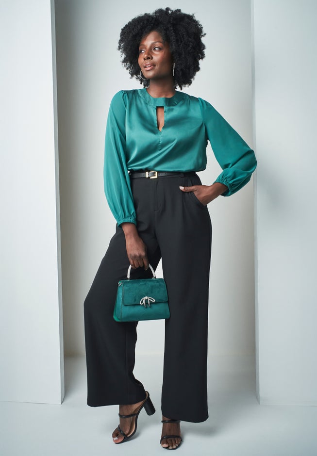 Georgette Keyhole Blouse image number 0