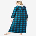 Sherpa-Lined Long Hooded Robe image number null