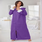 Sherpa-Lined Long Hooded Robe image number 0