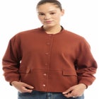Cropped Bomber Jacket image number null