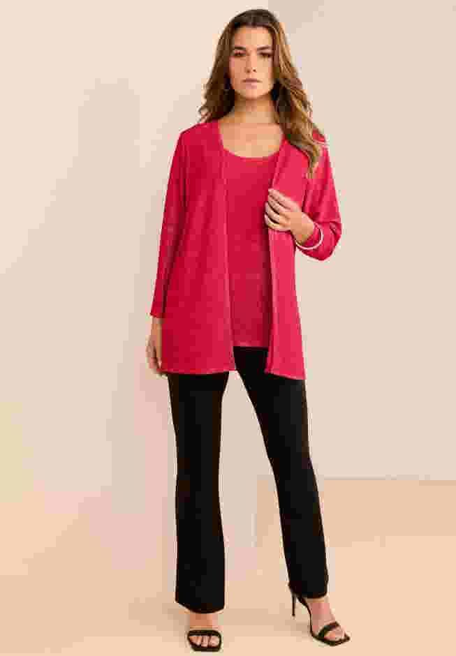 Glitter Tank Top and Cardigan Twinset image number 0