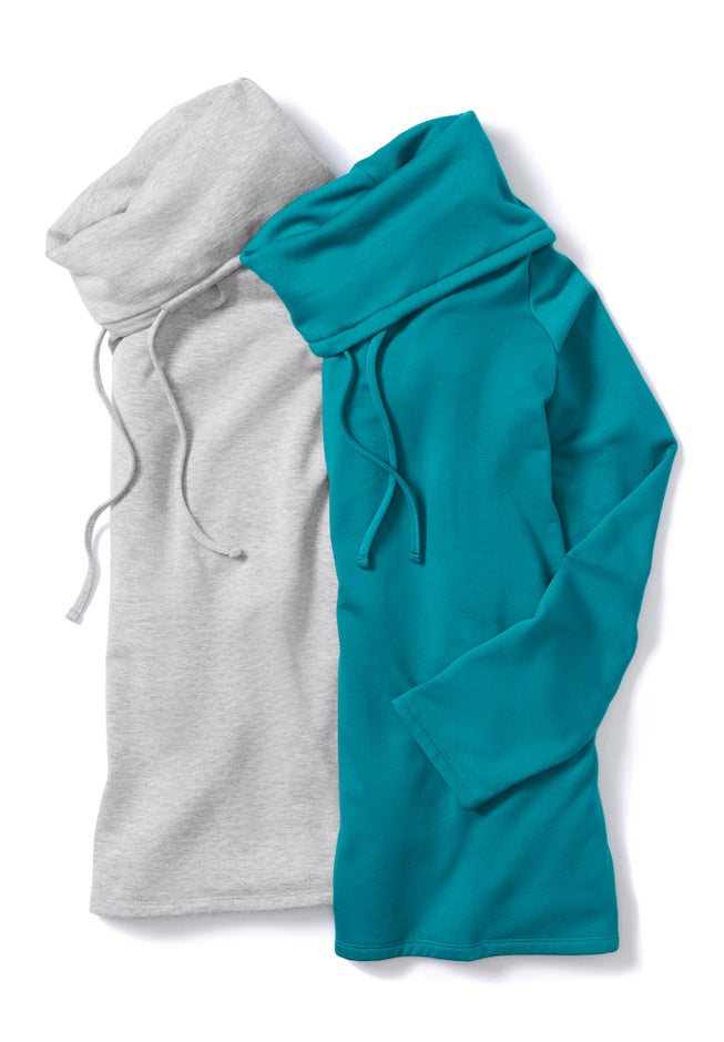 Comfort+ Fleece Cowl Neck Sweatshirt image number 3