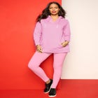 Comfort+ Fleece V Neck Hooded Sweatshirt image number null