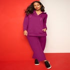 Comfort+ Fleece V Neck Hooded Sweatshirt image number null