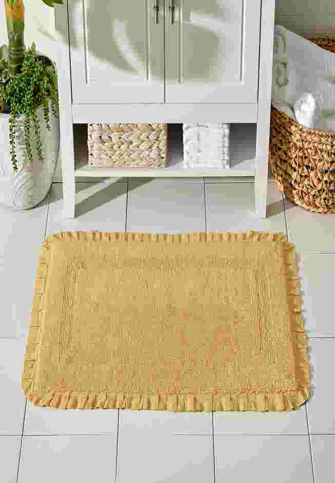 Rectangle Ruffle Bath Rug image number 0