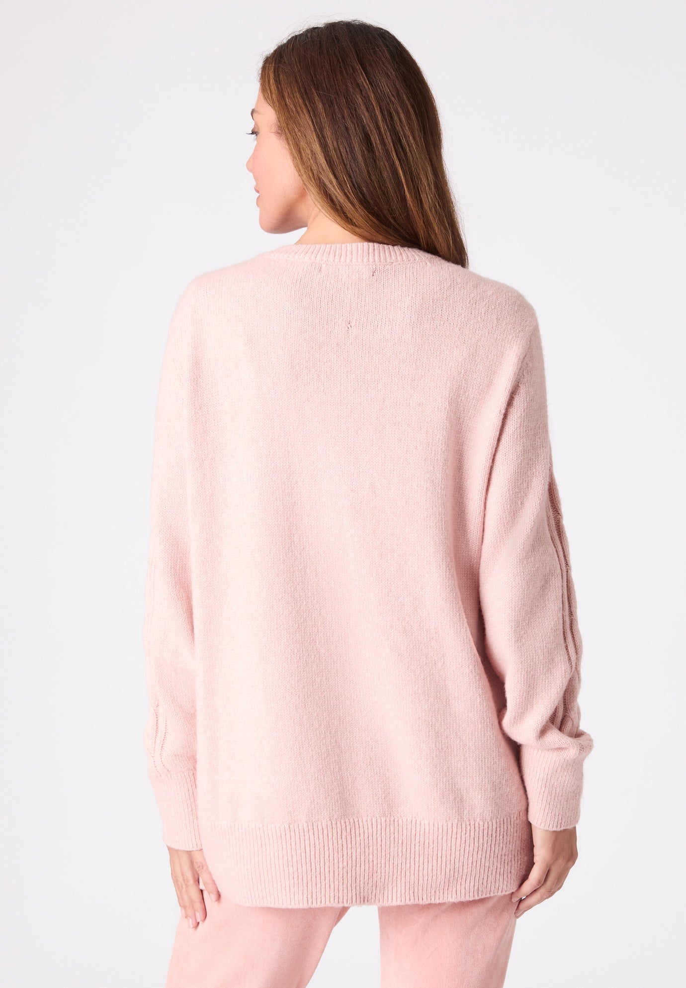 Plus Size Cozy Cable Crewneck Sweater image number 2