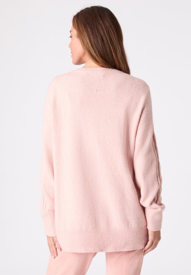 Plus Size Cozy Cable Crewneck Sweater image number 2