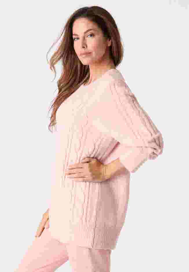 CashMORE Cable Sweater image number 2