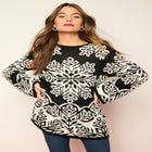 Fair Isle Boatneck Sweater image number null