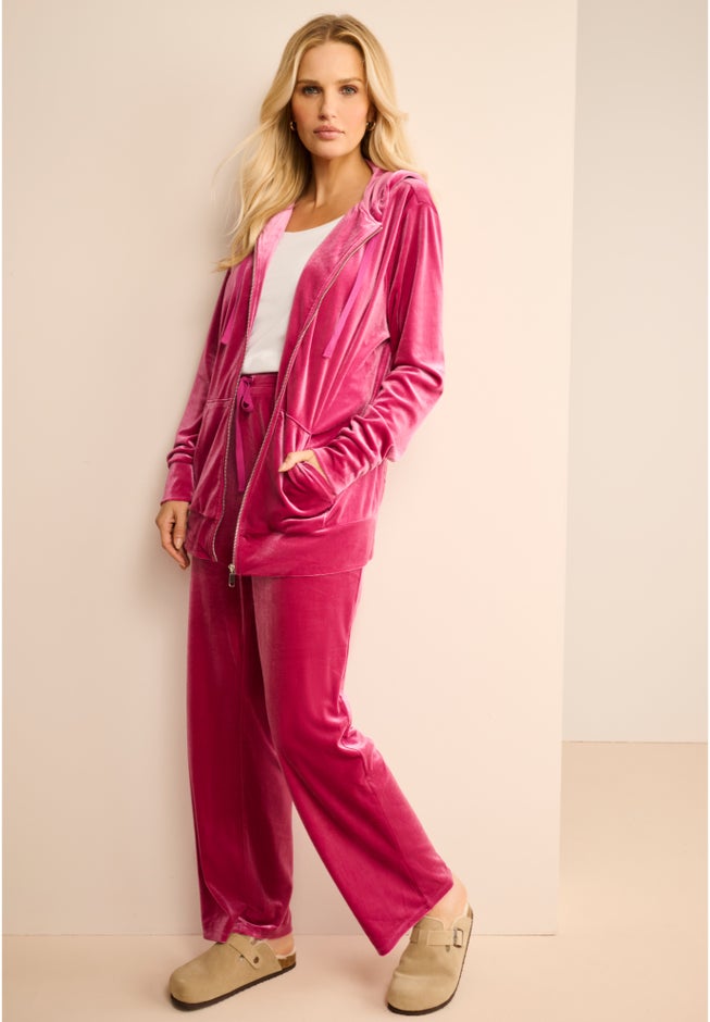 Velour Hoodie And Jogger Set image number 1