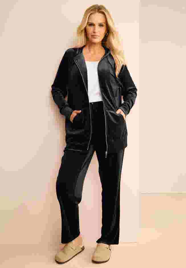Velour Hoodie And Jogger Set image number 0