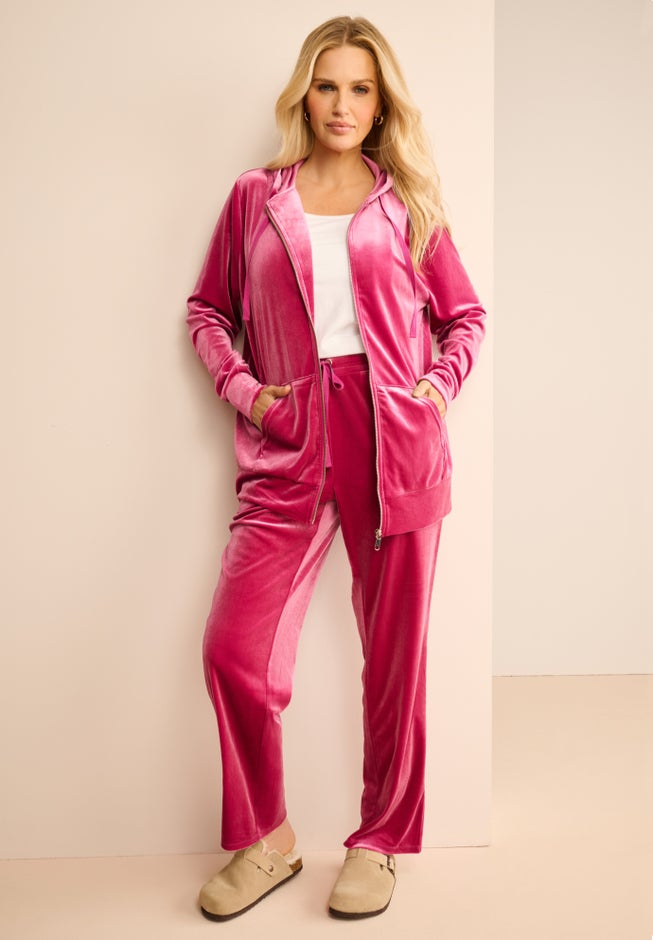 Velour Hoodie And Jogger Set image number 0