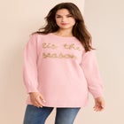 Embroidered Metallic Sweater image number null