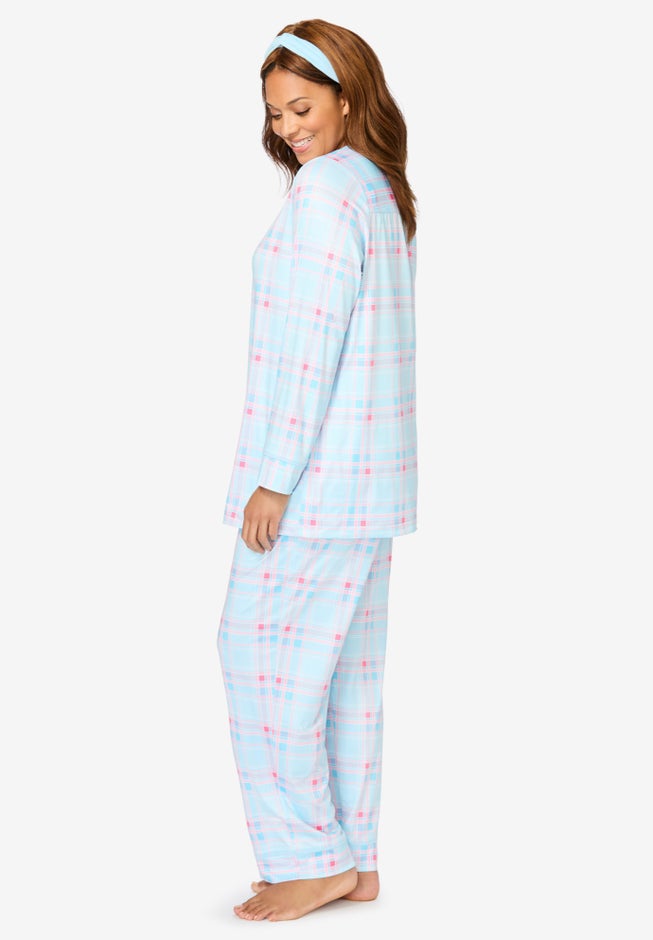 Dreams & Co.® V-Neck Pajama & Headband Set image number 2