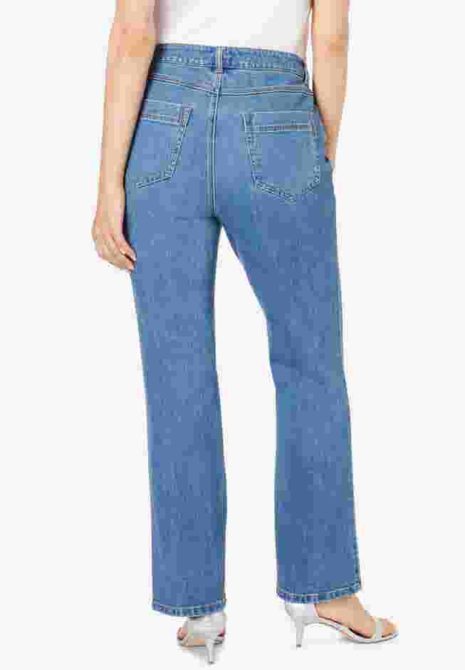 Invisible Stretch® Iconic Sequin-Embellished Bootcut Jean image number 1