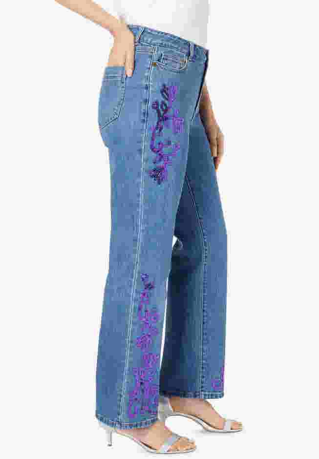 Invisible Stretch® Iconic Sequin-Embellished Bootcut Jean image number 2