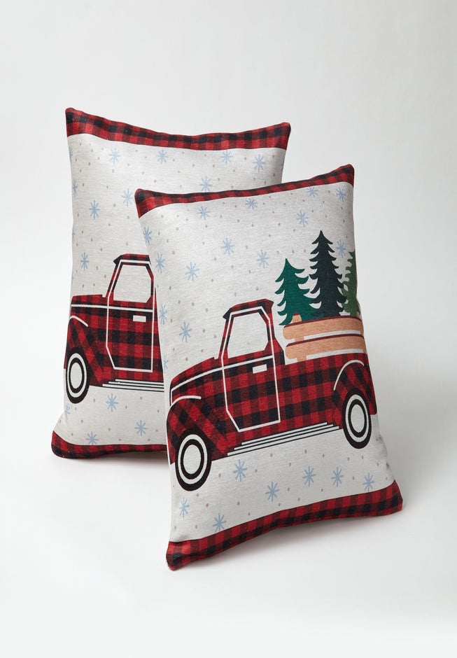 Printed Fall Pillows, Set of 2 image number 0