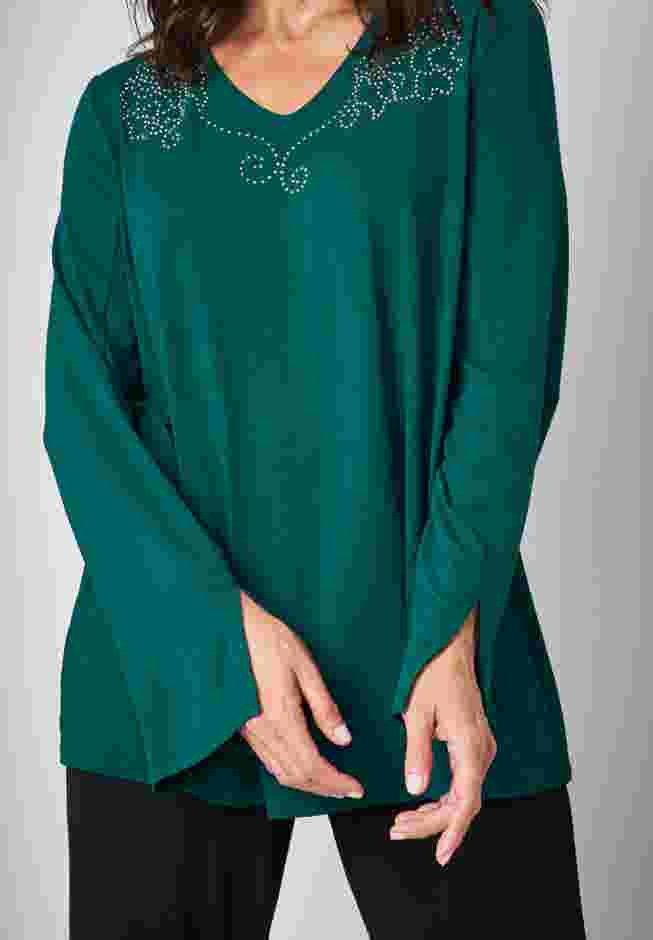 V-Neck Embellished Tunic image number 3