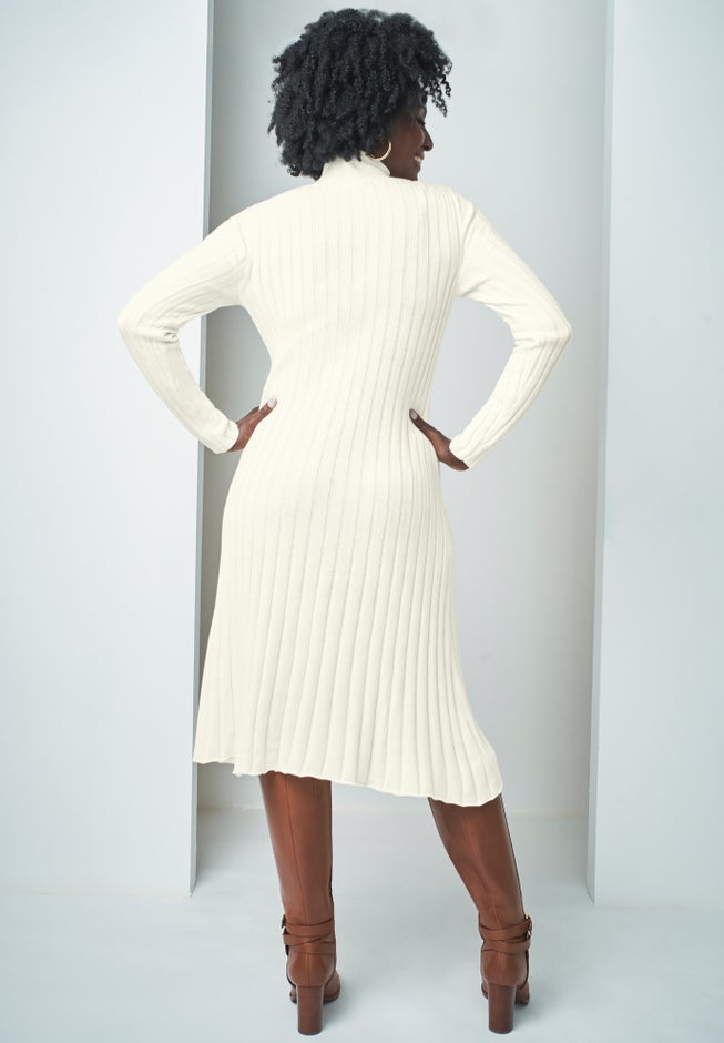 Mock Neck Midi Sweater Dress image number 1