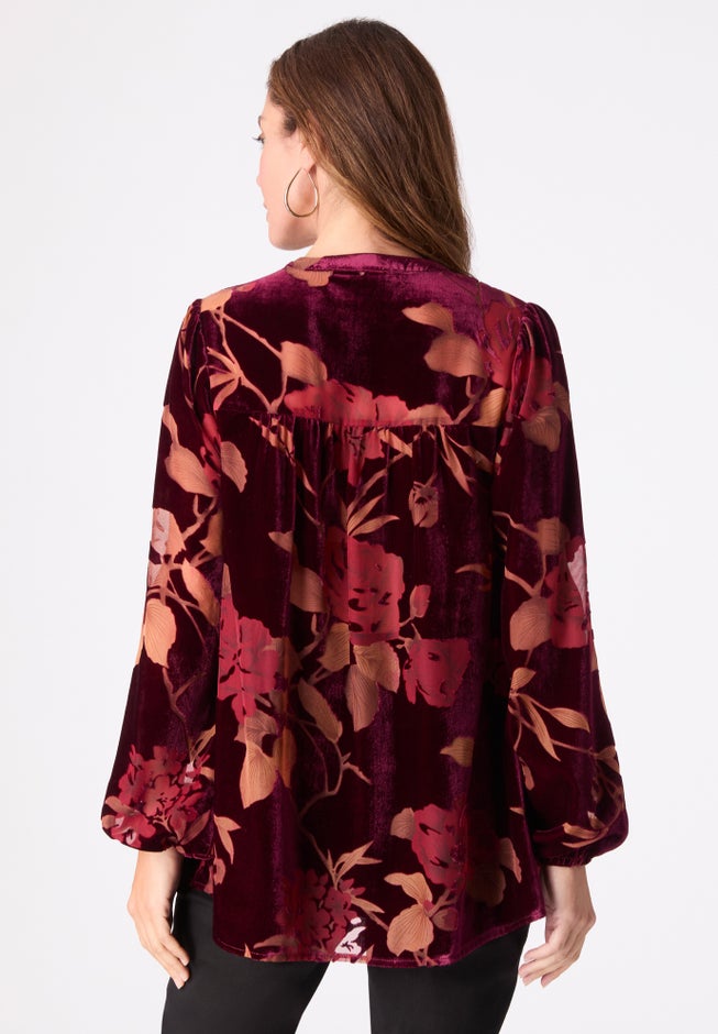 Velvet Burnout Blouse image number 1