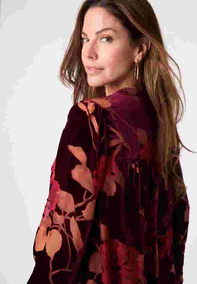 Velvet Burnout Blouse image number 2