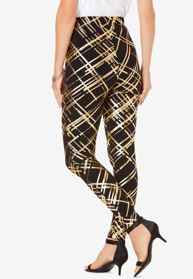 Foil-Print Legging image number null