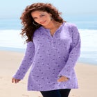 Plus Size Knit Thermal Henley Top – Long Sleeve image number null