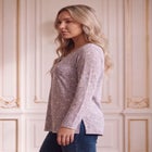 Plus Size Knit Thermal Henley Top &ndash; Long Sleeve image number 2