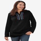 Embroidered Thermal Henley Tee image number 0