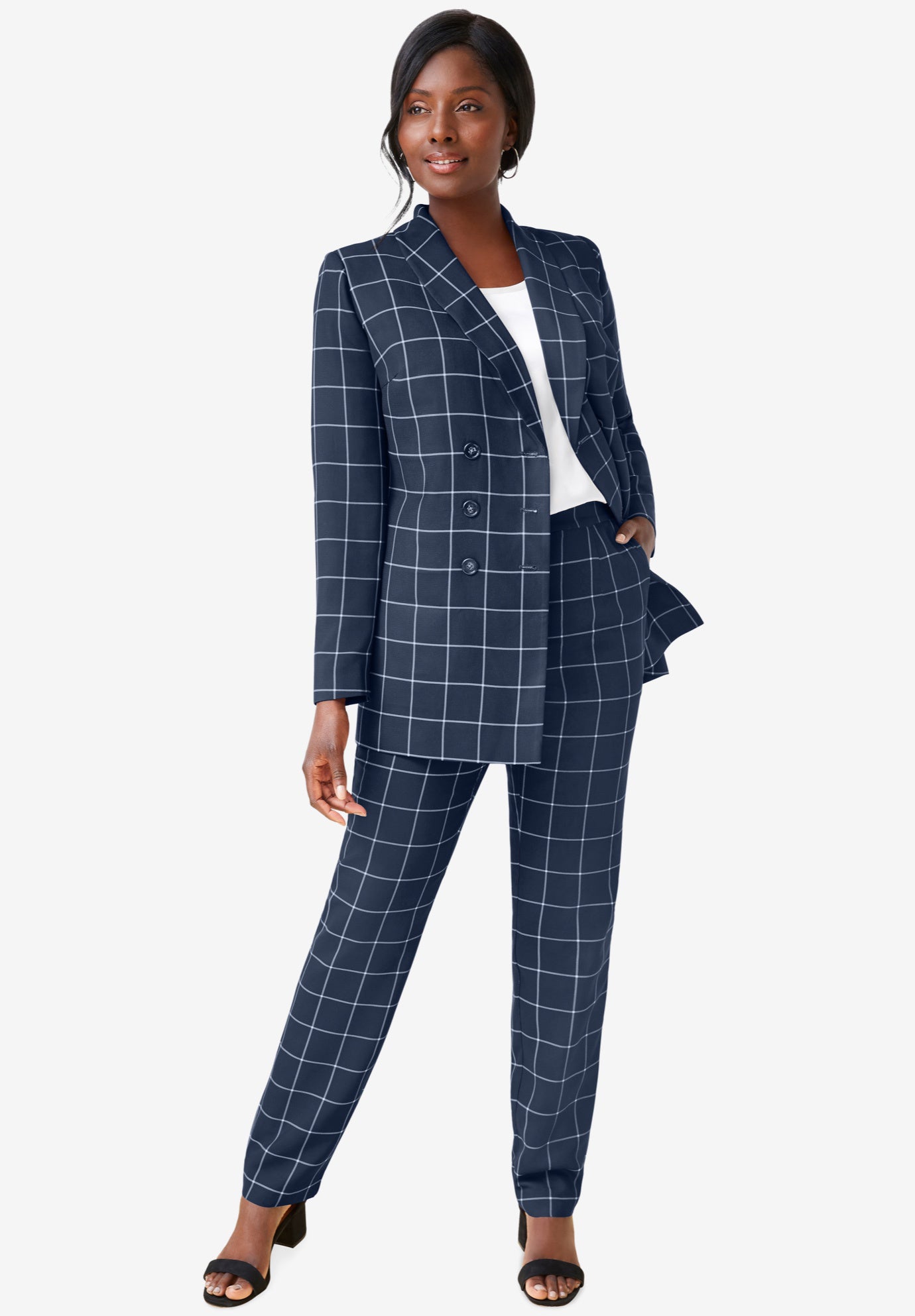 2-Piece Double-Breasted Pantsuit image number 0