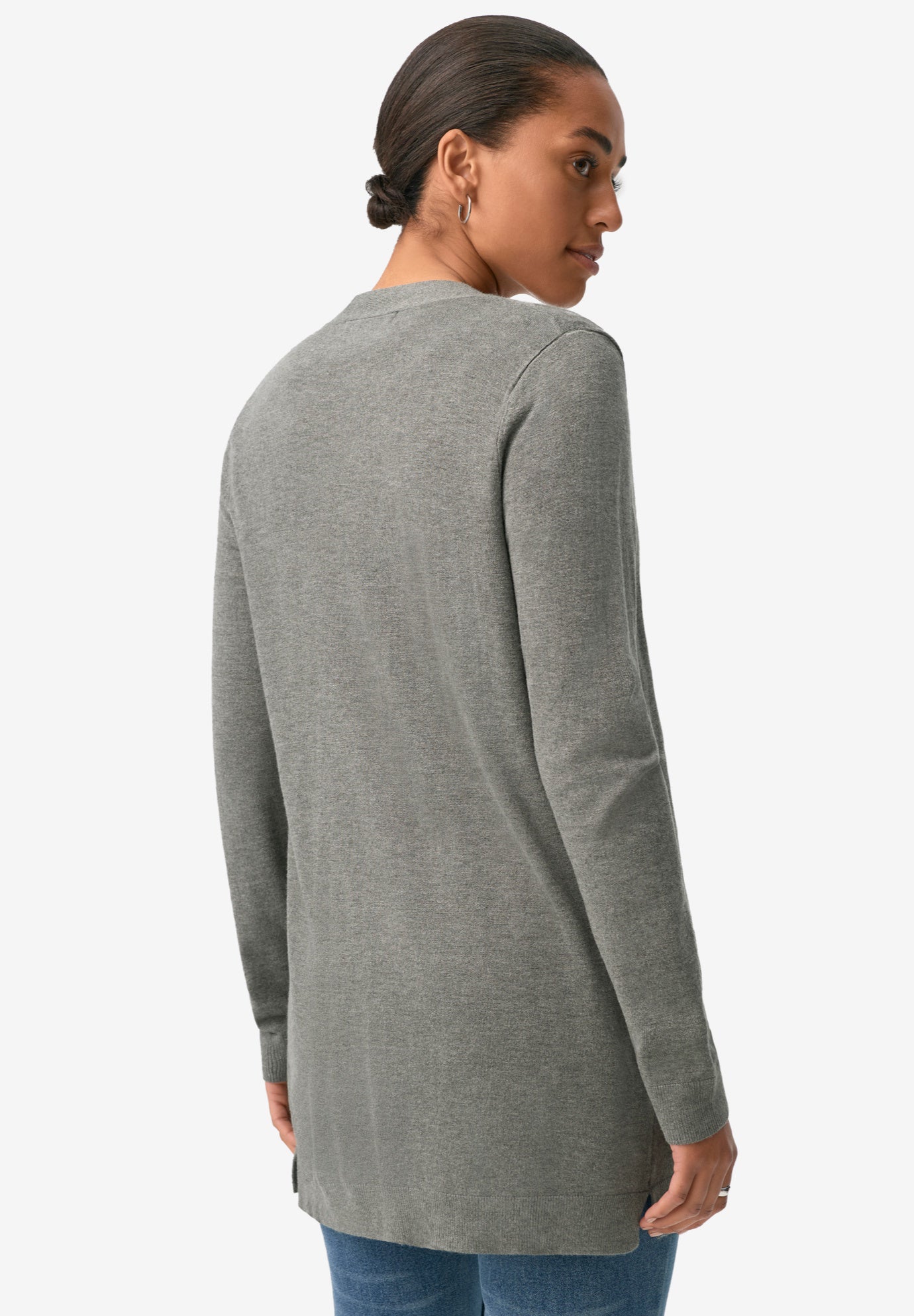 Long Button Front Cardigan image number 1